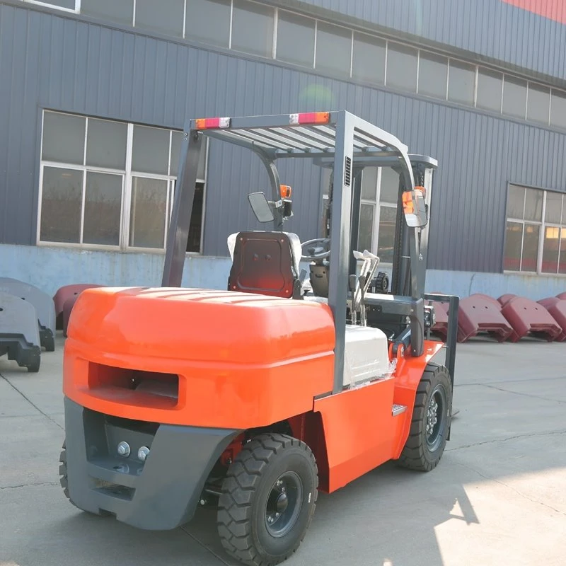 Forklift tad-Diżil b'Tajers Solidi